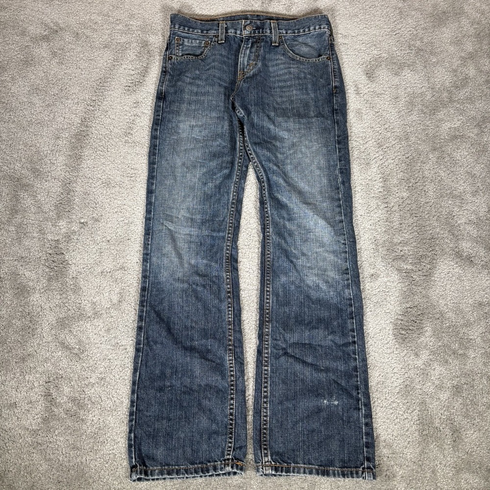 Levis 527 Jeans Mens 29x30 Bootcut Slim Fit Dark Wash Blue Denim Cotton Western